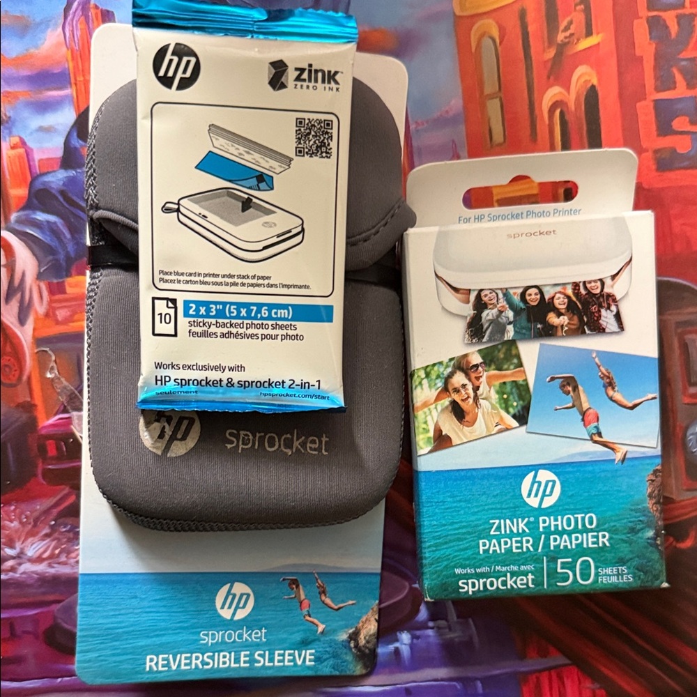 HP Sprocket Gray Sleeve with Zink Photo Paper